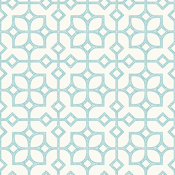 Maze Turquoise Tile Wallpaper Wallpaper