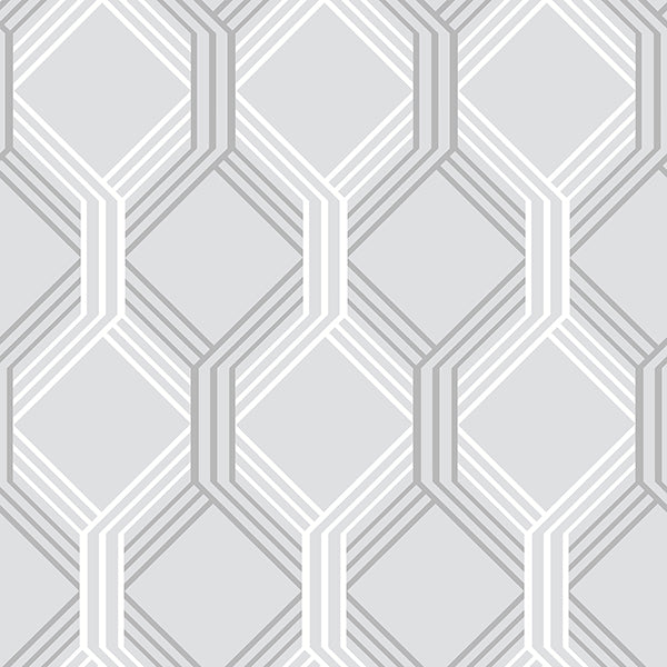 Linkage Grey Trellis Wallpaper Wallpaper