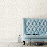 Sausalito Light Blue Lattice Wallpaper