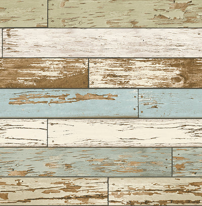 Scrap Wood Sky Blue Weathered Texture Wallpaper Wallpaper