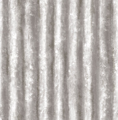 Corrugated Metal Silver Industrial Texture Wallpaper Wallpaper