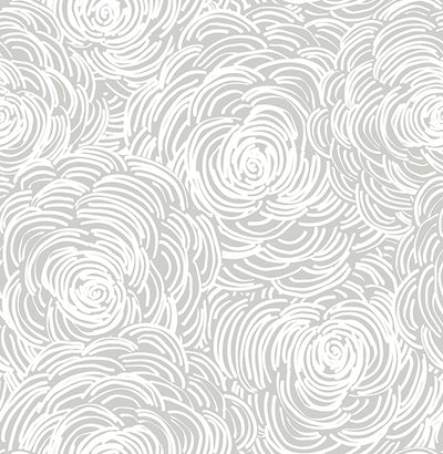 Celestial Grey Floral Wallpaper Wallpaper