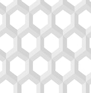 Hex Grey Geometric Wallpaper Wallpaper