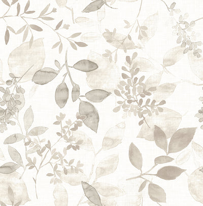 Gossamer Taupe Botanical Wallpaper Wallpaper