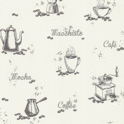 Nell Ivory Coffee Wallpaper Wallpaper