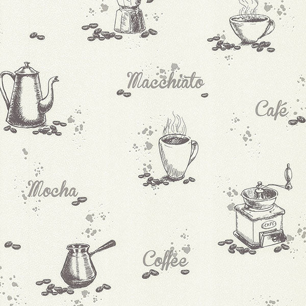 Nell Ivory Coffee Wallpaper Wallpaper