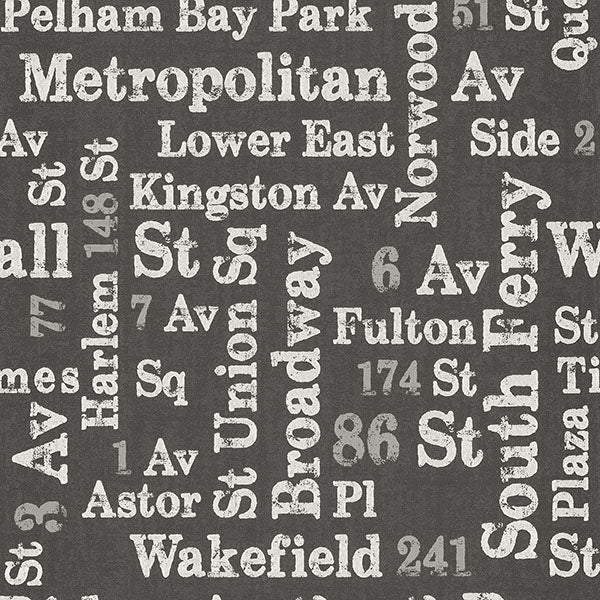 Ellis Charcoal Typography Wallpaper Wallpaper