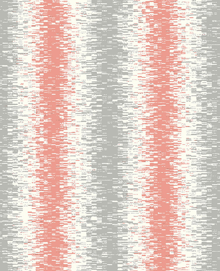 Quake Coral Abstract Stripe Wallpaper Wallpaper