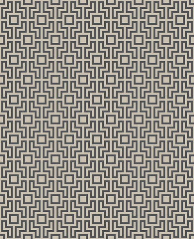 Boxwood Black Geometric Wallpaper Wallpaper