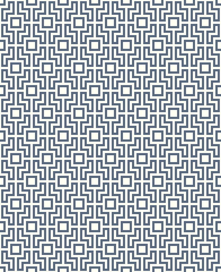 Boxwood Blue Geometric Wallpaper Wallpaper