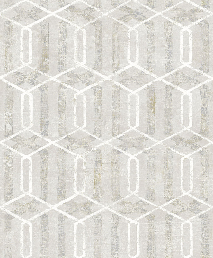Stormi Cream Geometric Wallpaper Wallpaper