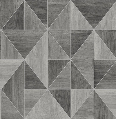 Corin Grey Wood Geometric Wallpaper Wallpaper