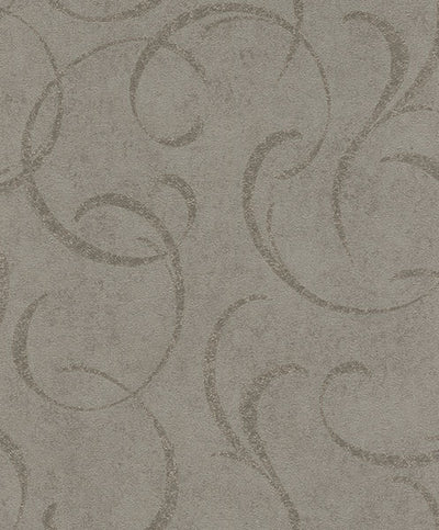 Lysander Taupe Scrolls Wallpaper Wallpaper