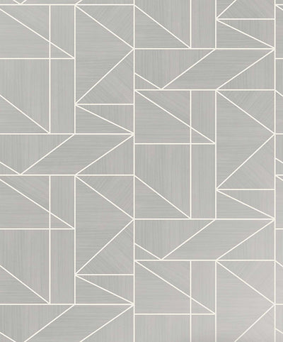 Malvolio Silver Geometric Wallpaper Wallpaper