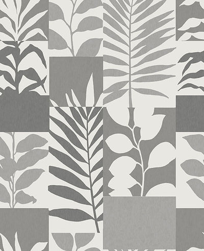 Goneril Grey Botanical Geometric Wallpaper Wallpaper
