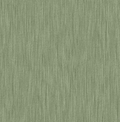 Chiniile Green Faux Linen Wallpaper Wallpaper