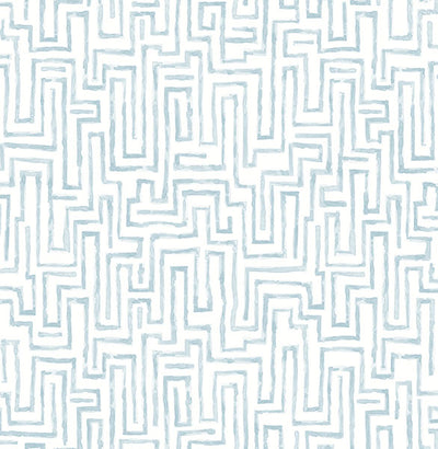 Ramble Blue Geometric Wallpaper Wallpaper