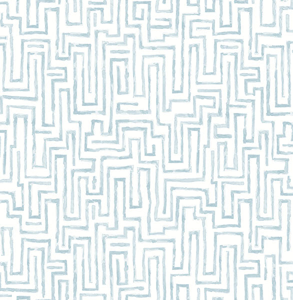 Ramble Blue Geometric Wallpaper Wallpaper