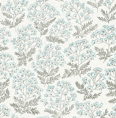 Floret Blue Floral Wallpaper Wallpaper