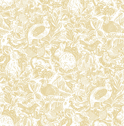 Revival Mustard Fauna Wallpaper Wallpaper