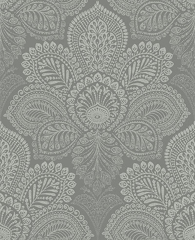 Triumph Grey Medallion Wallpaper Wallpaper