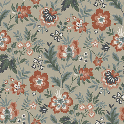 Athena Beige Floral Wallpaper Wallpaper