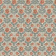 Aya Beige Floral Wallpaper Wallpaper