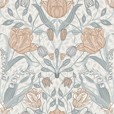 Tulipa Off-White Floral Wallpaper Wallpaper