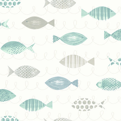Key West Teal Sea Fish Wallpaper Wallpaper