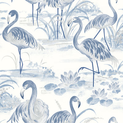Everglades Blue Flamingos Wallpaper Wallpaper