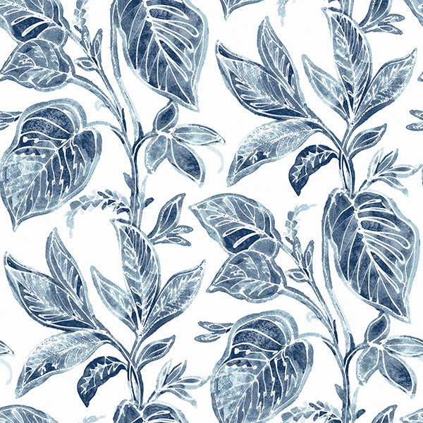 Mangrove Blue Botanical Wallpaper Wallpaper