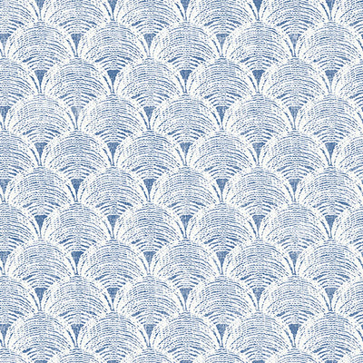 Santiago Blue Scalloped Wallpaper Wallpaper