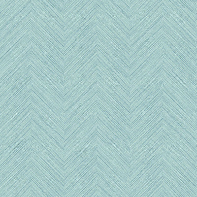 Caladesi Aqua Faux Linen Wallpaper Wallpaper