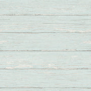 Rehoboth Aqua Distressed Wood Wallpaper Wallpaper
