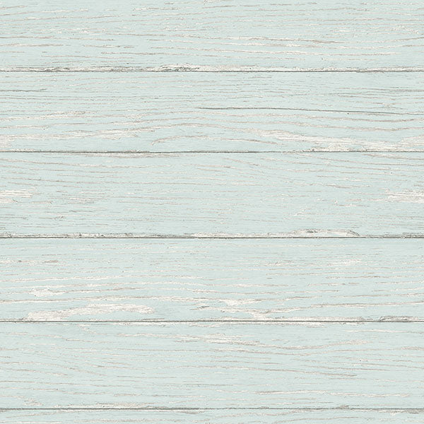 Rehoboth Aqua Distressed Wood Wallpaper Wallpaper