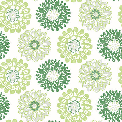 Sunkissed Green Floral Wallpaper Wallpaper
