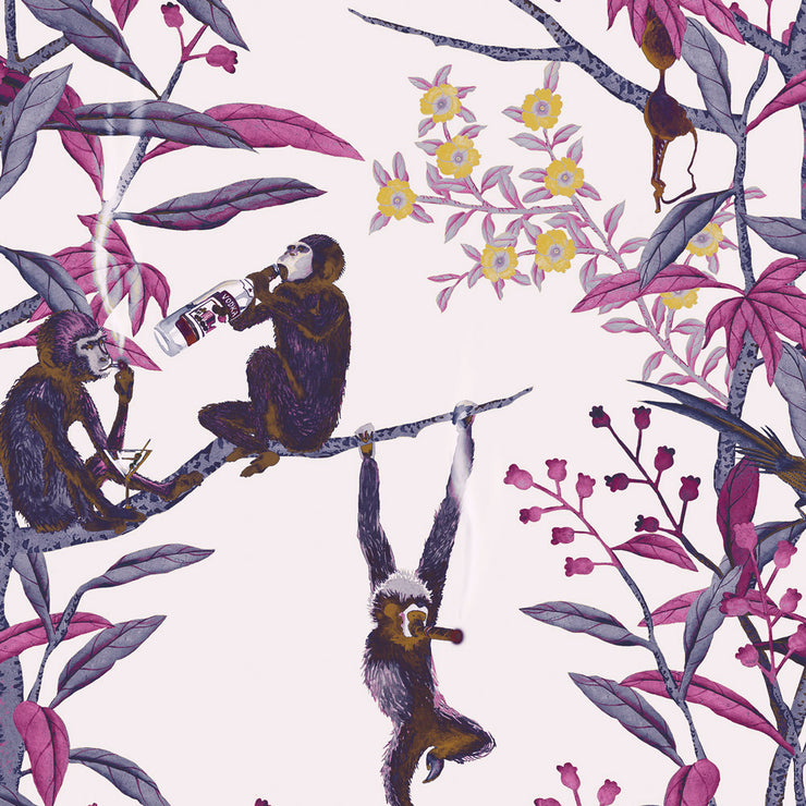 Astek Home  Starting the week with our infamous Drunk Monkeys wallpaper  designed in collaboration with andrewalfordcreative This playful wallpaper  is available for color scale and material customizations to make it your