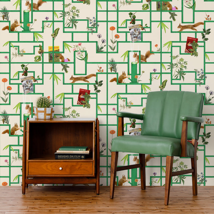 Squirrels, Nuts, and Zippers Wallcovering