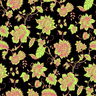 Floral Toile - Acid Wallpaper