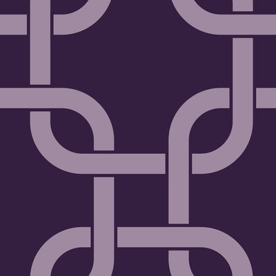 Linked Chains - Plum Wallpaper