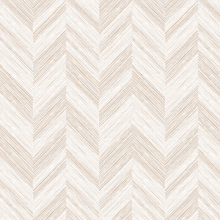 Chevron Woodgrain - Whitewash Wallpaper