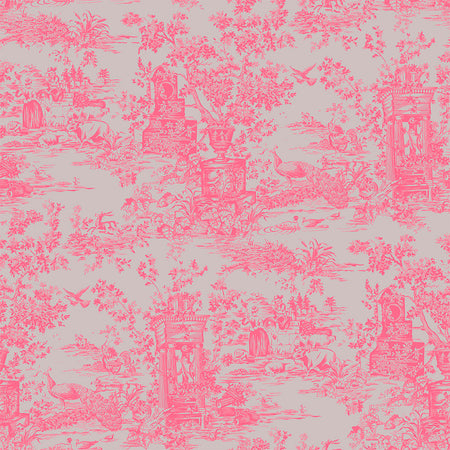 Peacock Toile - Napery Wallpaper