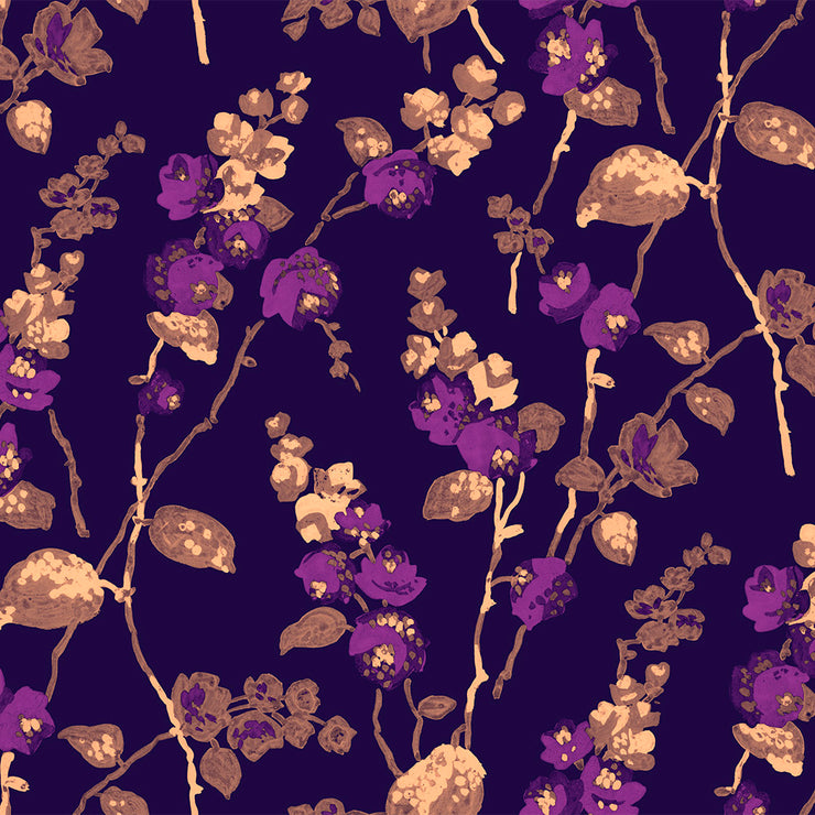 Twigs + Flowers - Birch Wallpaper