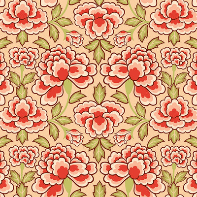Peony Pop - Ginger Wallpaper