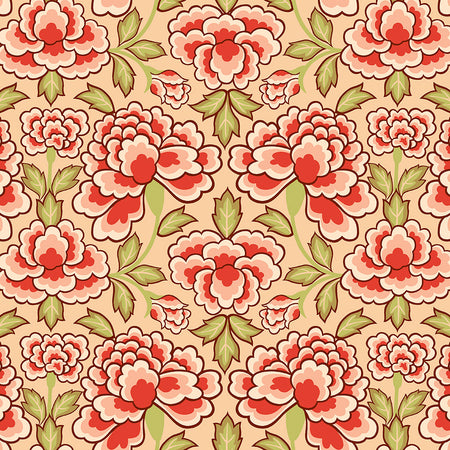 Peony Pop - Ginger Wallpaper