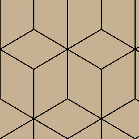 Stacked Cubes - Beige Wallpaper