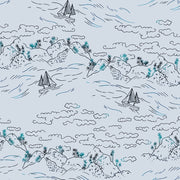 Ocean Toile - Skiff Wallpaper