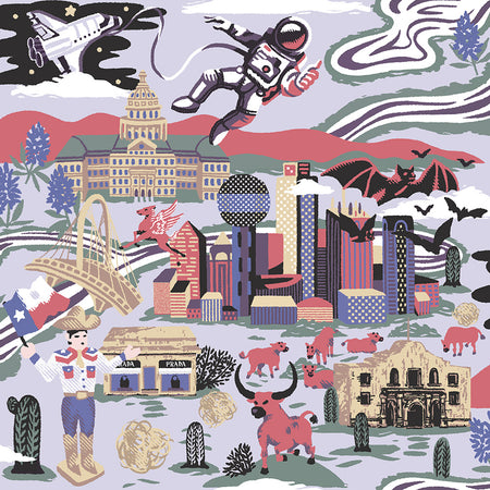 Texas Toile - Might Could Wallpaper