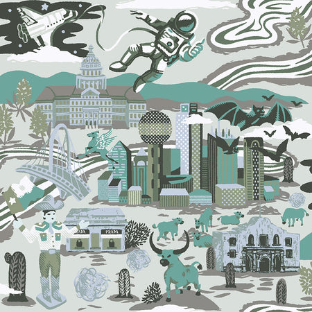 Texas Toile - Gussied Up Wallpaper