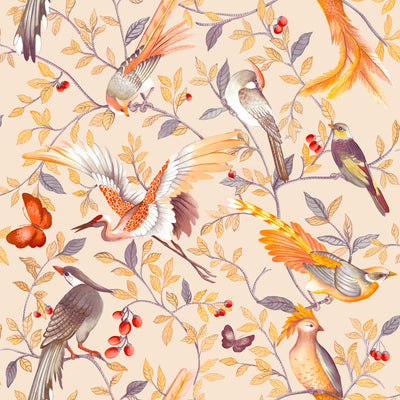 Aviary - Amber Wallpaper